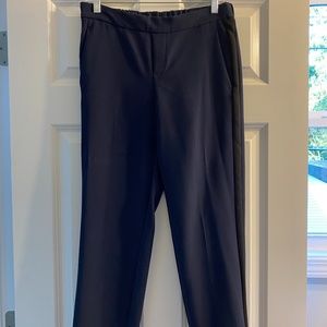 Old Navy Business Casual Cropped Ankle Pants-Size 4-Navy Blue, Black Stripe